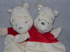 Sainsburys Pooh comforter soft toy TWO Tu cream teddy bear red top
