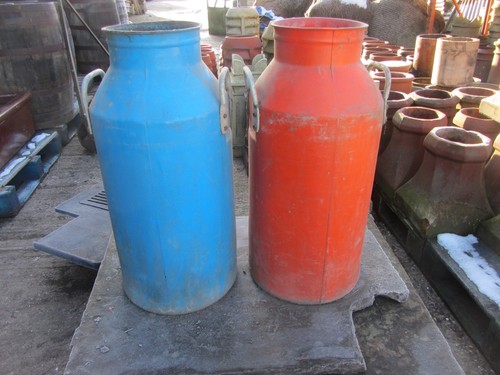 Pair milk churns - pair,