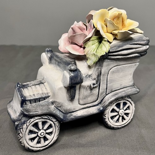 Vtg capodimonte rose - rose, stuffed