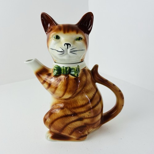 Tony wood cat teapot pussy - cat,