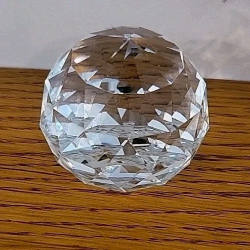 Crystal glass paperweight - crystal,