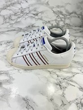 Adidas Superstar Trainers Women's UK 4 White Leather Lace Up Low Top PCI 789002