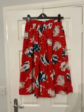 Vintage silk culottes cropped