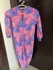 George Pink & Purple Fleece Unicorn One Piece, Size 4-5, Excellent Condition