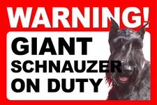 Warning 051 Giant Schnauzer on