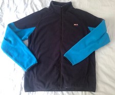 Quba Sails X Series Mens Size Medium Blue Grid Fleece Zip Jacket Jumper Nautical