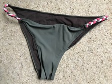 Banana Moon size 6 bikini bottoms only in Khaki with plaited sides