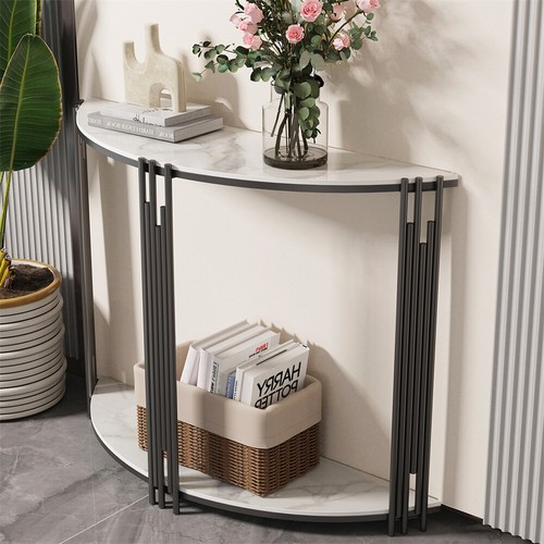Modern half moon round console - modern,