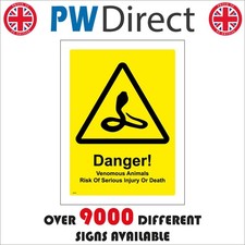 SIGN Danger Venomous Animals