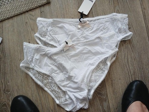 Ladies white lyla briefs - 2, x