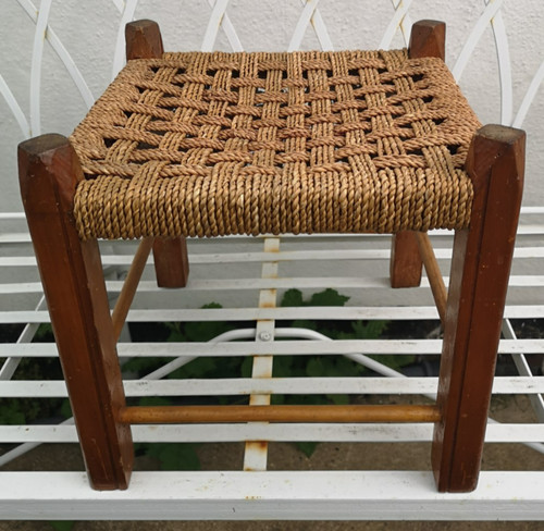 Vintage retro wooden woven - wooden,
