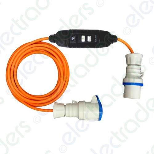 Orange caravan hook - up, /
