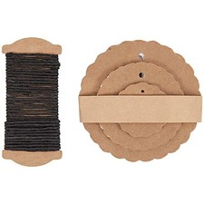 Rosette Shape Kraft Paper Gift Tags With String, 3 Sizes - RCGT7804