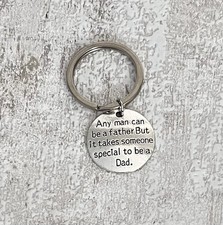 ANY MAN CAN BE A FATHER Keyring Free P+P UK Seller