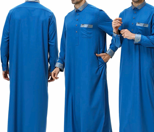 Men blue thobe style - men’s, robe