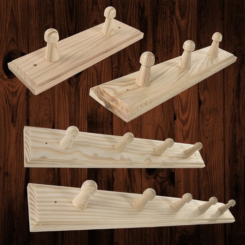 Pegs wooden door hooks - wooden,