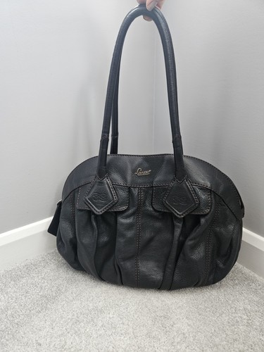 Lancel gusset leather brown - lancel,