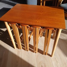 Vintage Poul Hundevad Mid Century Danish Teak Set Of Nesting Tables