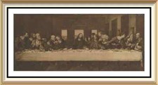 Original Old Antique 1901 Wall Art LEONARDO DA VINCI Print THE LAST SUPPER Jesus