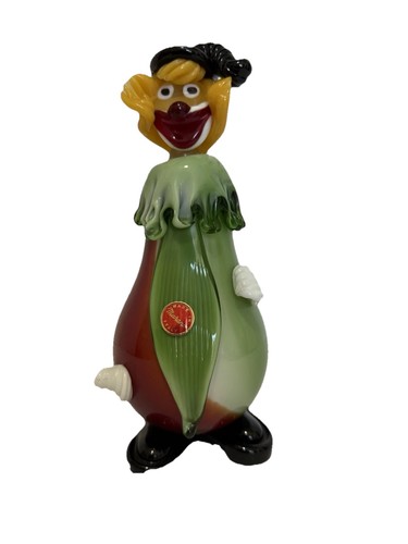 Vintage murano art glass clown - vintage,