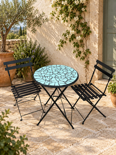 Handmade mosaic bistro set - bistro,