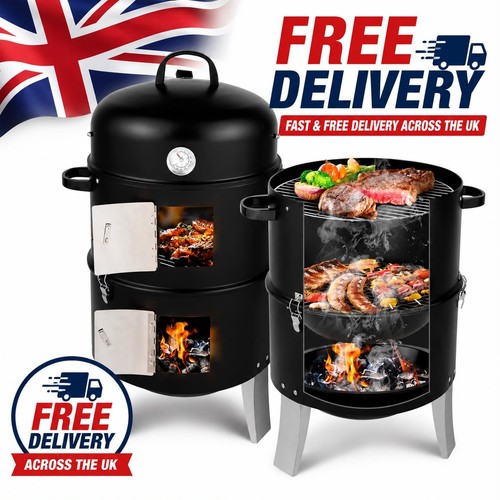 Vertical charcoal smoker - charcoal,