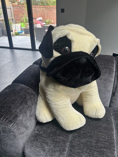Giant sitting pug dog - pug,