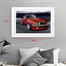 BMW 635 CSI Classic Car Print
