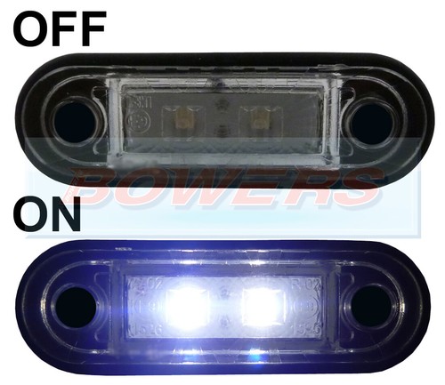 12v 24v flush - fit, white