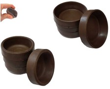 4x Small/Large Rubber Brown