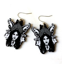 Large Acrylic Witches Earrings