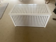 Large Wooden Linen Basket with
