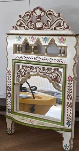 Vintage hand painted mirror - vintage,