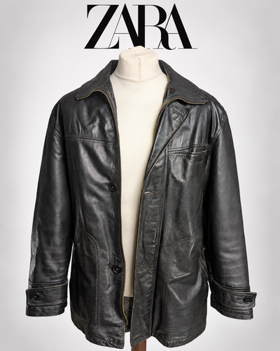 Zara leather jacket - jacket, mens
