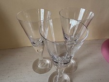3 Dartington Crystal Sharon  Sherry Glasses - c. 1980