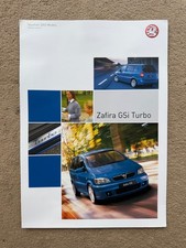 2003 Vauxhall Zafira GSi Turbo - Car Brochure (UK)