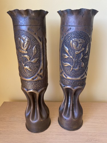 Ww1 pair trench art - pair,