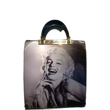 Marilyn Monroe Holographic Handbag Blue & Gold Large