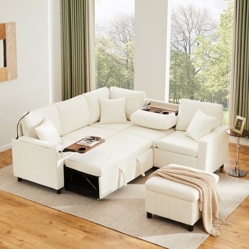 Shaped corner sofa bed - shaped,