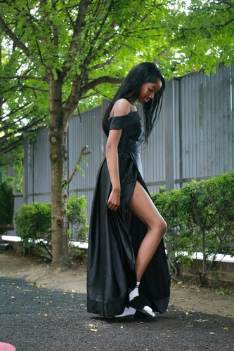 Woman elegant off - elegant, off-shoulder