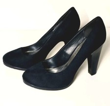 Ladies Navy Blue Court Shoes Size 7, Dorothy Perkins, Faux Suede, 4" Heels