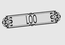 LOO SIGN FOR BOAT SHIP TOILET BATHROOM DOOR SIGN WITH ADHESIVE FUNNY