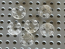 6 x LEGO Round Dish Clear ref