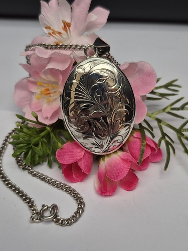 Sterling silver locket large - sterling,