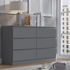 Dark Matt Grey Chest Of 6