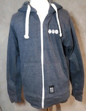 Cross Hatch Black Label Hoodie Zip Up Jacket Grey Size Small