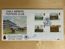 Lester Piggott Signed First Day Cover Epsom 200th Derby Benham FDC Autograph COA