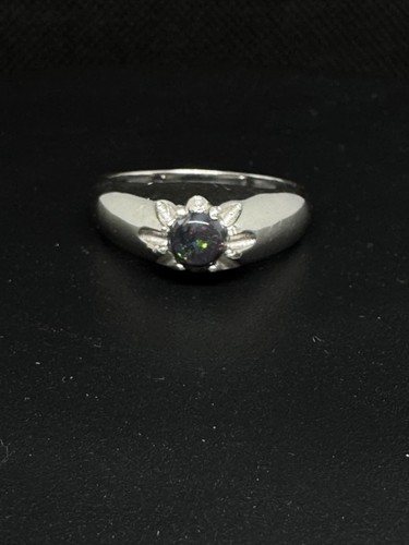 Natural australian black opal - black,