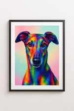 A4 Vibrant Colours Greyhound