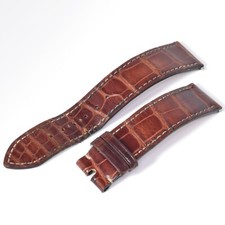 Rolex Cellini Brown Alligator Leather 19mm to 18mm Wide Watch Strap Model 335112
